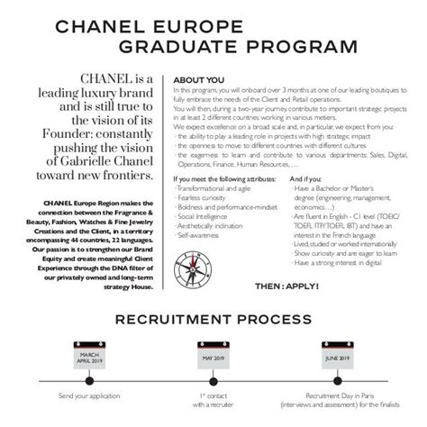 chanel graduate program